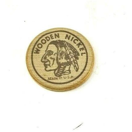 Vintage Wooden Nickel - The Trading Post - Ketchikan Alaska Souvenir (C1)