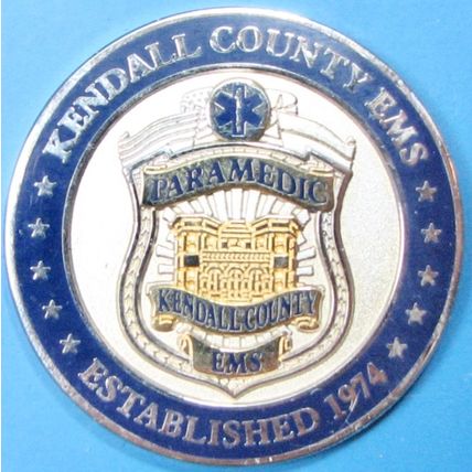 Kendall County, TX EMS. Challenge Coin. 1.5". 45b.