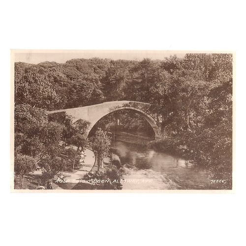 AULD BRIG O' DOON, ALLOWAY, AYR. unused postcard 1953 by Valentines =