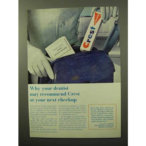1964 Crest Tooth Paste Ad - At Your Next Checkup