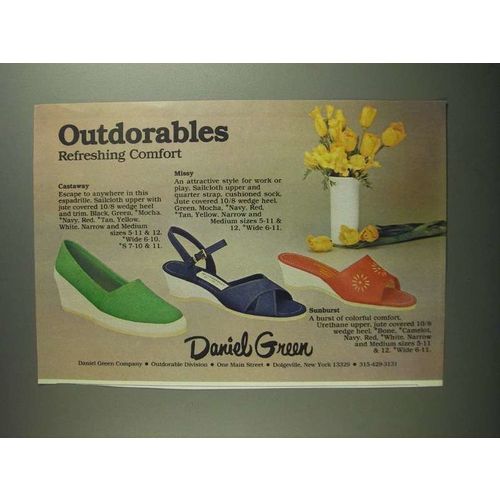 1984 Daniel Green Castaway, Missy and Sunburst Shoes Ad