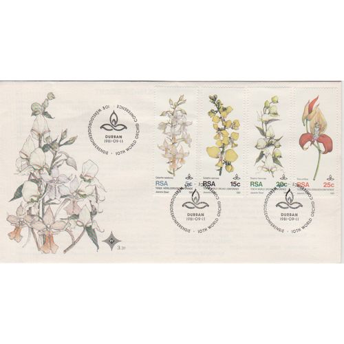 South Africa 1981 10th World Orchid Conference FDC special pm