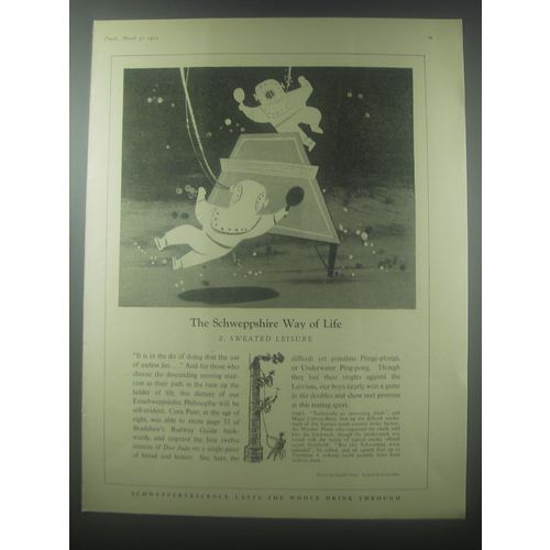 1954 Schweppes Advertisement - Stephen Potter, Lewitt-Him - Sweated Leisure
