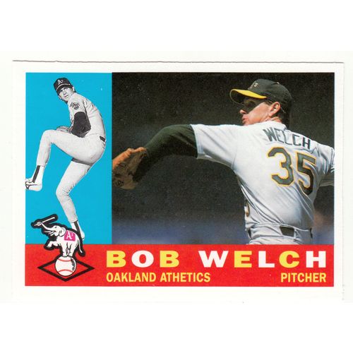 1991 Topps Magazine baseball TM44 Bob Welch insert card –NM- Athletics