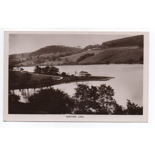 REAL PHOTOGRAPHIC POSTCARD OF RUDYARD LAKE LEEK STAFFORDSHIRE (1844)