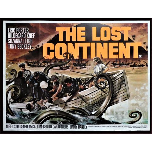 LOST CONTINENT, The (1968) original UK Quad **Eric Porter, Hildegard Knef**