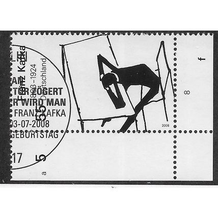 GER 2008 55c 'FRANZ KAFKA '(CORNER MARGIN) FINE USED (EBID69-405)
