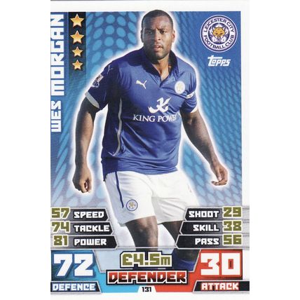 Match Attax 2014/2015 131 Wes Morgan Leicester City