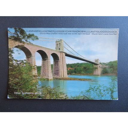Menai Suspension Bridge, Anglesey Postcard
