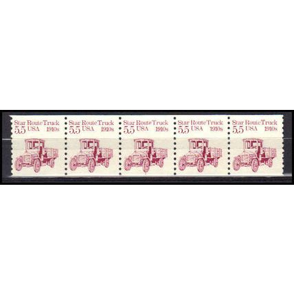 2125 5.5c Star Route Truck Fine MNH Dry Gum PNC 1/5 X0398