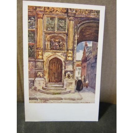 MAISON DU FRANC, BRUGES unused vintage postcard painting