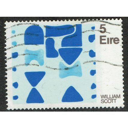 Ireland 1973 Contemporary Irish Art 5p Blue and Black SG329 GU