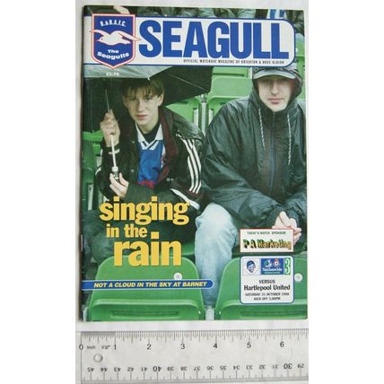 1998 programme Brighton & Hove Albion v. Hartlepool