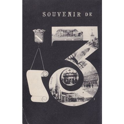 French Toilet Roll Paper Antique Big Letter Greetings Postcard