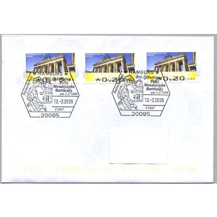 Deutschland SSt. Hamburg "200. Geb. Felix Mendelssohn Batholdy" 2009