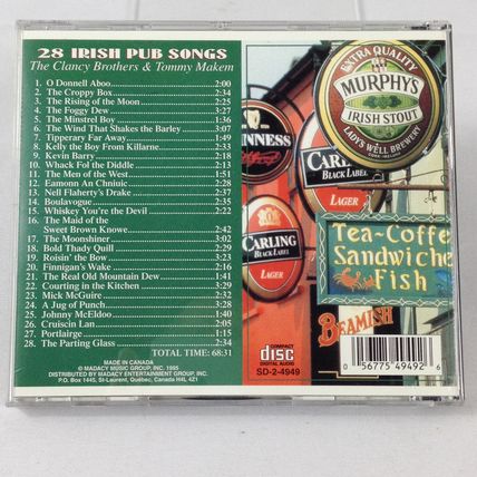 28 Irish Pub Songs -The Clancy Bros.- Tommy Makem - 1995 - CD - Used