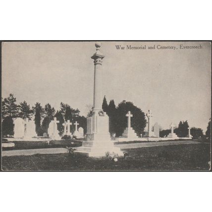 War Memorial and Cemetary, Evercreech, Somerset, c.1920 - AS Baker Postcard