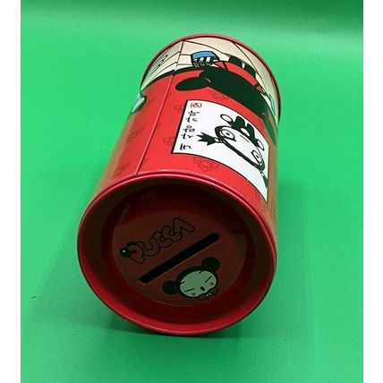 A Vintage Pucca Funny Love Red Rare Lightweight Small Tin Coin Bank￼