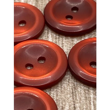 16mm Maroon Polyester Buttons 2 Hole Cardigans Knitting Replace Sewing