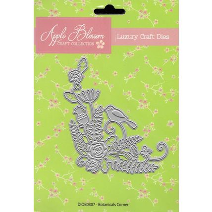Apple Blossom. Botanicals Corner Die Set. Die Cutting Cardmaking Crafts