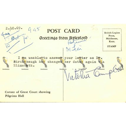 Corner Of Great Court, Pilgrims Hall, Aylesford, Kent, Postcard, 1969