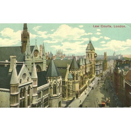 Law Courts, London, Postcard 1900/10s?