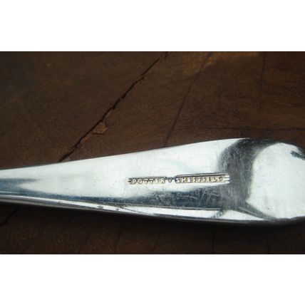 Antique SILVER PLATED TABLE SPOONS Potter Sheffield EPNS tableware fine dining