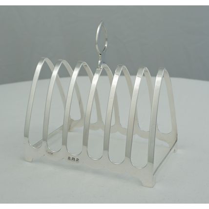 Big 7-Bar Vintage Sterling Silver Toast Rack, Birmingham 1933, 113mm, 113g.