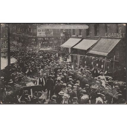 Petticoat Lane, Looking to Aldgate, London, c.1905-10 - Auto-Photo Postcard