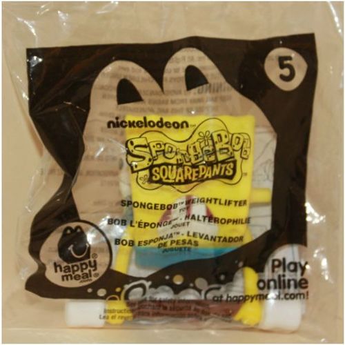 2012 McDonalds SpongeBob SquarePants #5 SpongeBob Weightlifter Mint in Package