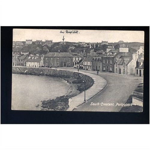 Wigtownshire PORTPATRICK South Crescent Postcard by Milroy's Stores
