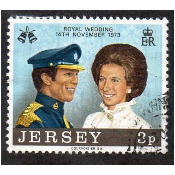 JER 1973 3p 'ROYAL WEDDING' FINE USED (EBID 16329)