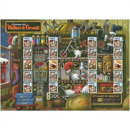 Great Britain SG LS75: Christmas with Wallace & Gromit, label sheet.