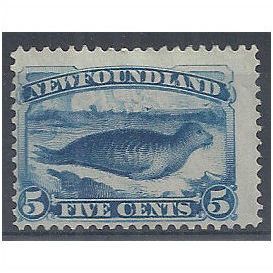 Newfoundland 1888 SG53 5c Deep Blue Mounted Mint . .