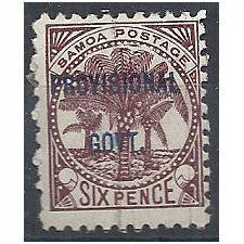 Samoa 1899 SG95 6d Brown-Lilac Provisional Government Mounted Mint .