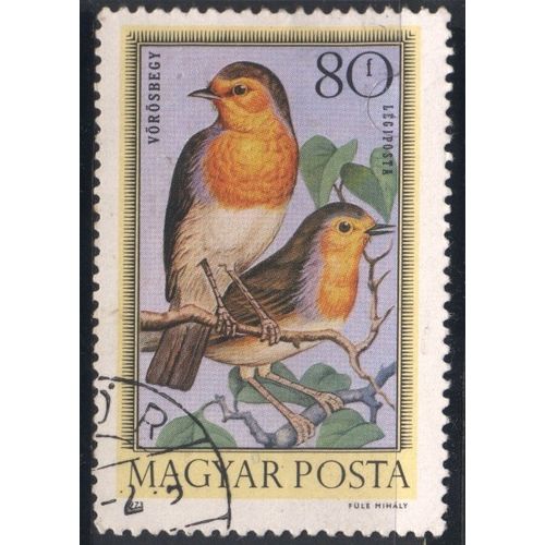 Hungary 1973 - SG2793 - 80fi multi - European Robins - used