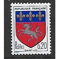 FRANCE 1966 ARMS 20c SAINT - LO SG 1735 M MINT#2