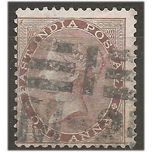 India 1865 SG58 1a Pale Brown Good+ Used . .. .