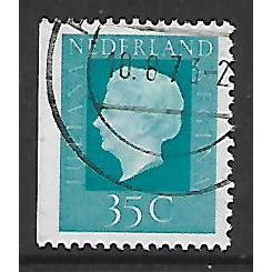 NETHERLANDS 1969 35c BLUE QUEEN JULIANA SG 1070a FINE USED#