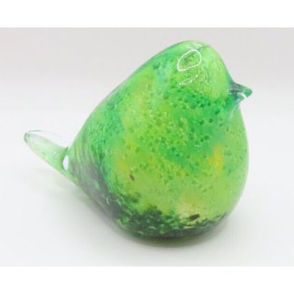 Objets Dart Green Bird Lampwork Glass Ornament Figurine 9 CM Gift Home Decor