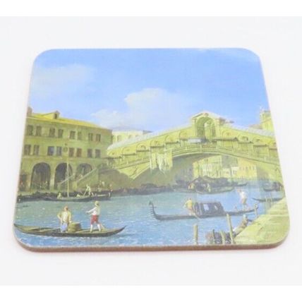 Canaletto Coasters Cork Laminated 10.5 CM Gift Artist Home Decor Kitchen