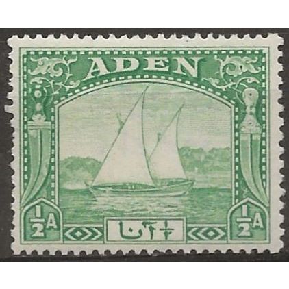 Aden 1937 SG1 1/2d Yellow-Green Mounted Mint .