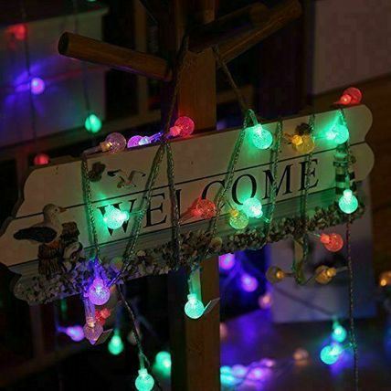 LED Ball Solar Light Party Fairy Outdoor Retro Ball String Lights Patio Garden