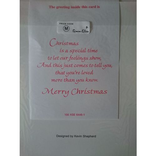 Large Christmas Cards - With Love Dad (Glitter Card) 05 - **** CLEARANCE ****