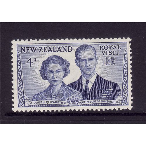 NEW ZEALAND 1953 ROYAL VISIT SG 722 4d DEEP ULTRAMARINE M / MINT