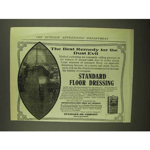 1908 Standard Floor Dressing Ad - For the Dust Evil