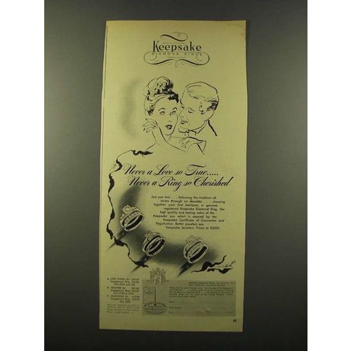 1946 Keepsake Diamond Rings Ad - Heather, Magnolia