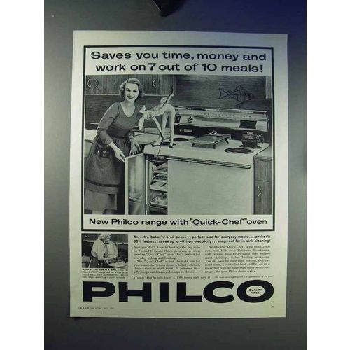 1959 Philco Quick-Chef Oven Ad - Saves You Time