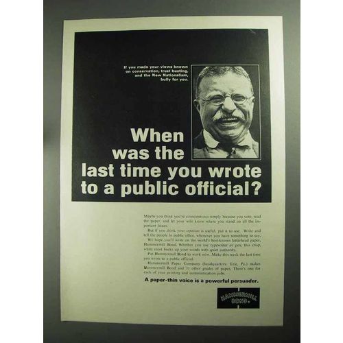 1968 Hammermill Bond Paper Ad - Public Official