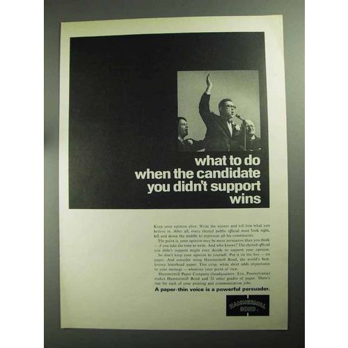 1968 Hammermill Bond Paper Ad - The Candidate